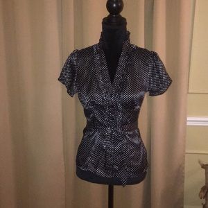 Black and White Polka Dot Dress Shirt